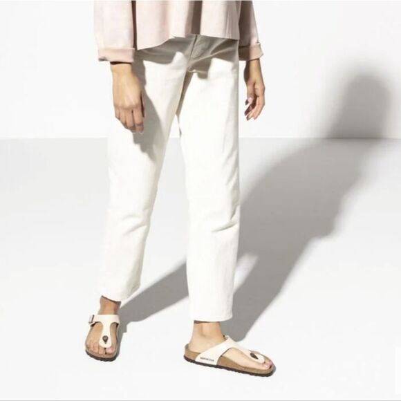 Birkenstock Gizeh Birko-Flor - Graceful Pearl White SIZE 37 /6- 6.5 NWOT - Picture 7 of 12